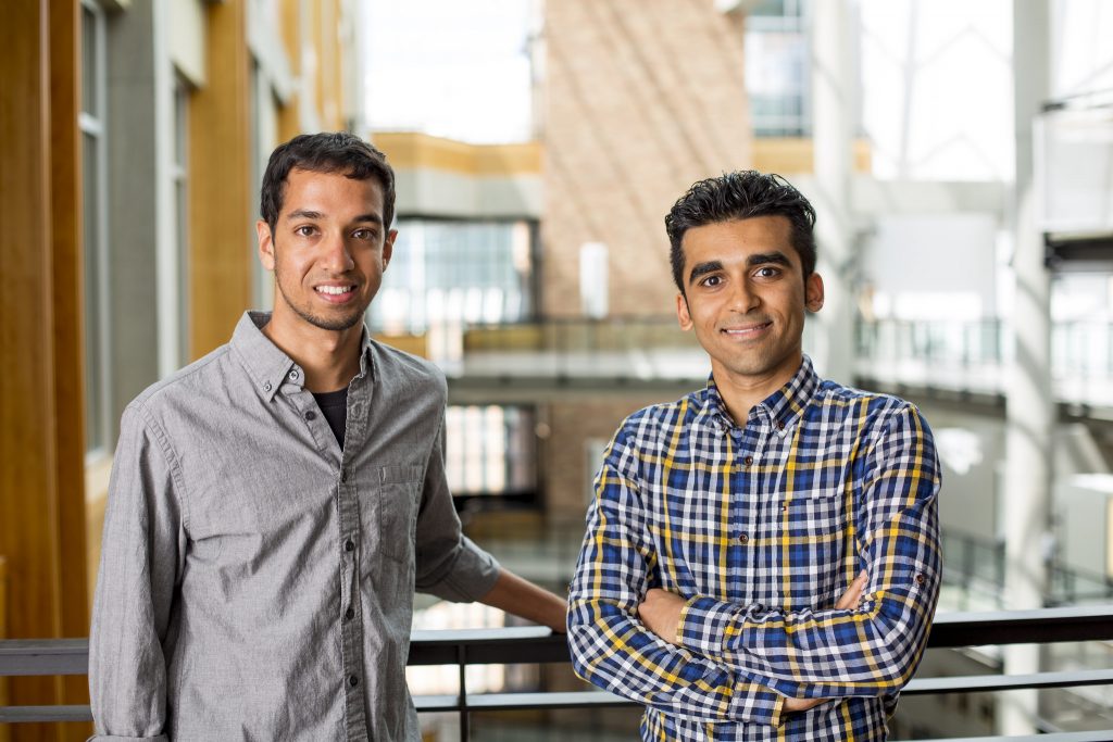 Electrical engineering Ph.D. students, Vikram Iyer (left) and Merhdad Hessar (right), are co-lead authors on the project. 