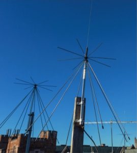 The RF sensor station on the top of Sieg Hall at the University of Washington, Seattle.