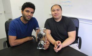 From left: UW EE alumnus, Ehsan Saeedi (Ph.D. '10), is the CEO and co-founder of Gate Lock. UW EE alumnus Harvey Ho (M.S. '07) is a co-founder of Gate Lock.