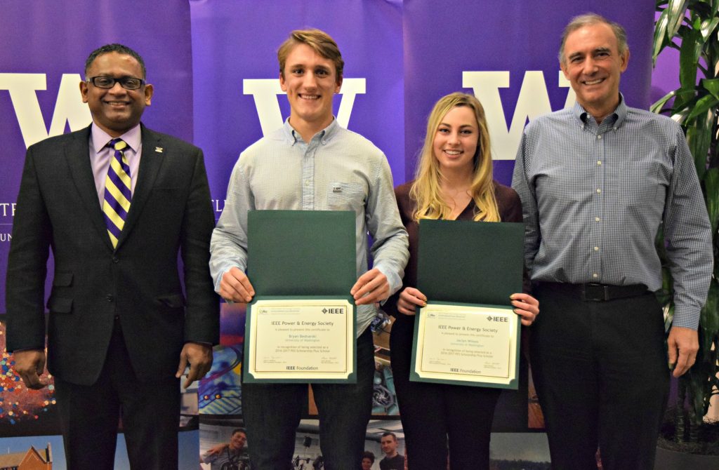 Bryan Bednarski and Jaclyn Wilson, IEEE PES Scholarship winners